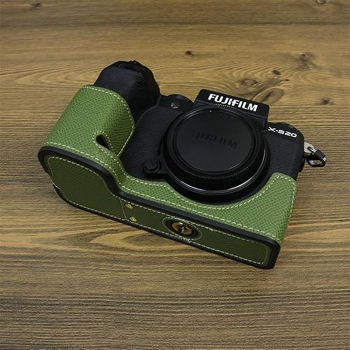 Miniatura 3 de BMAOLLONGB Funda X-S20, hecha a mano de piel sintética para media cámara, versión de apertura inferior para Fujifilm X-S20 XS20 con correa de mano