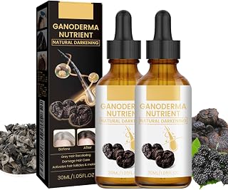 Black Shouwu Hair Growth Serum with Ginseng & Ganoderma, Natural Grey Hair Strengthening Care, Darkening Solution for Women & Men, Scalp Nourishment for Thicker Longer Hair, 2pcs