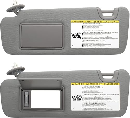 Miniatura 6 de Reemplazo de visera solar del lado izquierdo del conductor compatible con Toyota Highlander 2014 2015 2016 2017 2018 2019 Reemplazo # 74320-0E074-B0