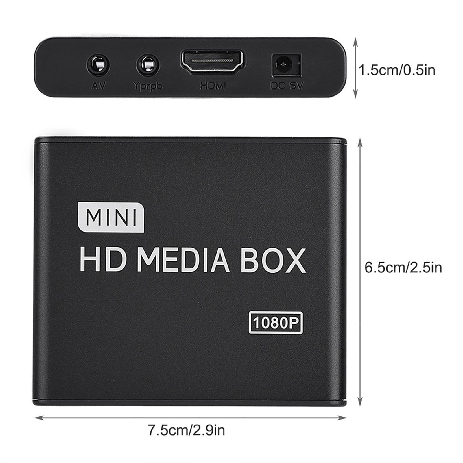 Full HD Mini Box, Odtwarzacz multimedialny 1080P, Odtwarzacz multimedialny Box, Obsługa USB, MMC, RMVB, MP3, AVI, MKV