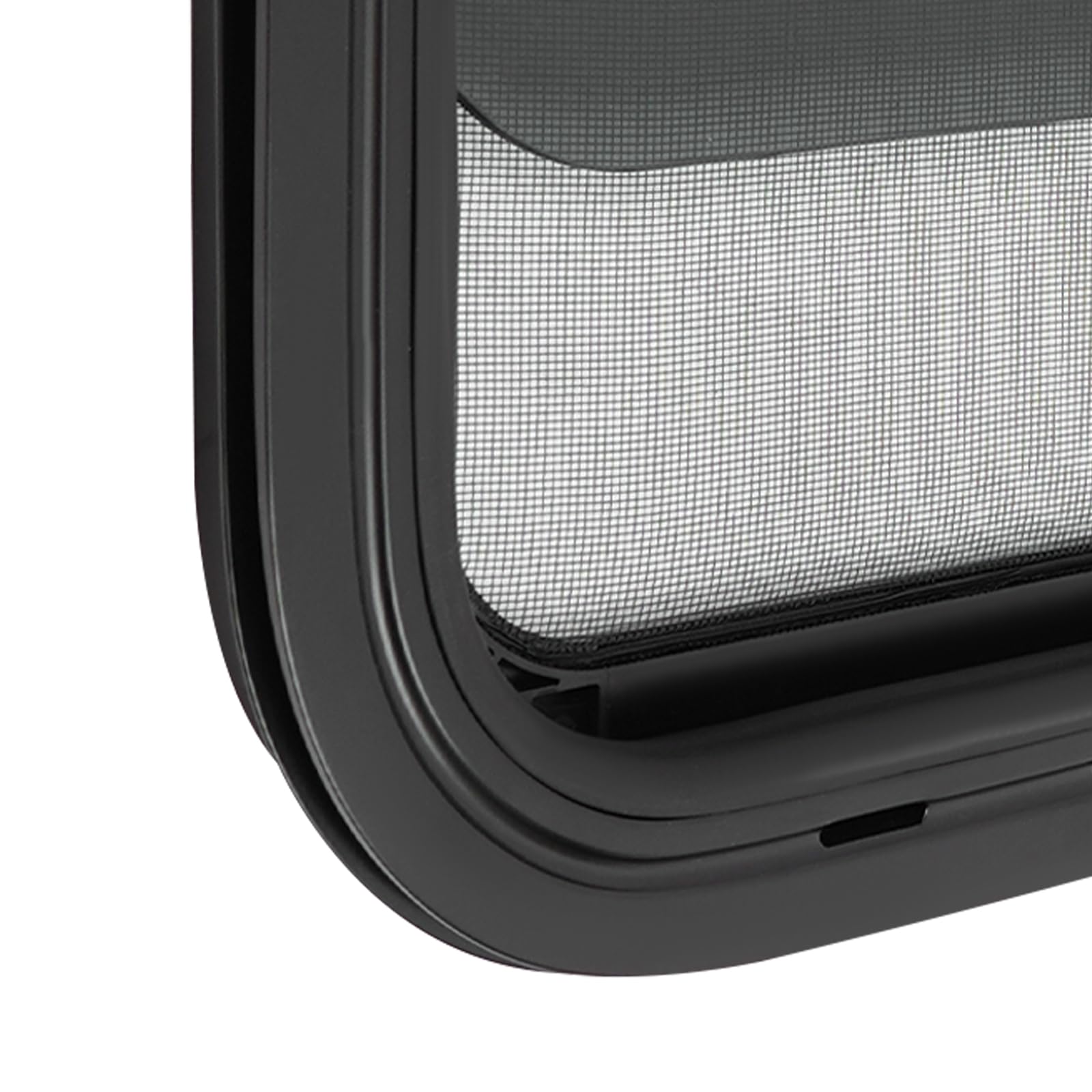 Schwarz Rechteck Wohnmobilfenster Schiebefenster RV Fenster mit integriertem Insektenschutz,UV-beständig Seitenfenster Wohnmobils Ausstellfenster aus Aluminiumlegierung, gehärtetes Glas (300×400mm)
