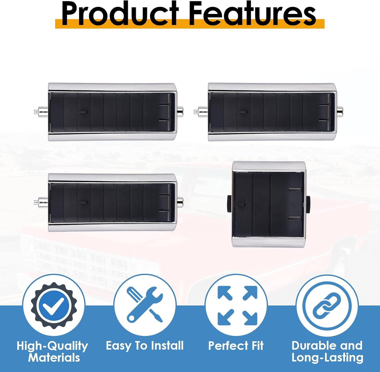 A/C Dash Vents SET, 4 PCS, Fit for Chevy Gmc TRUCK 1973 1974 1975 1976 1977 1978 1979 1980, Replace OE# 3979751 & 14014536