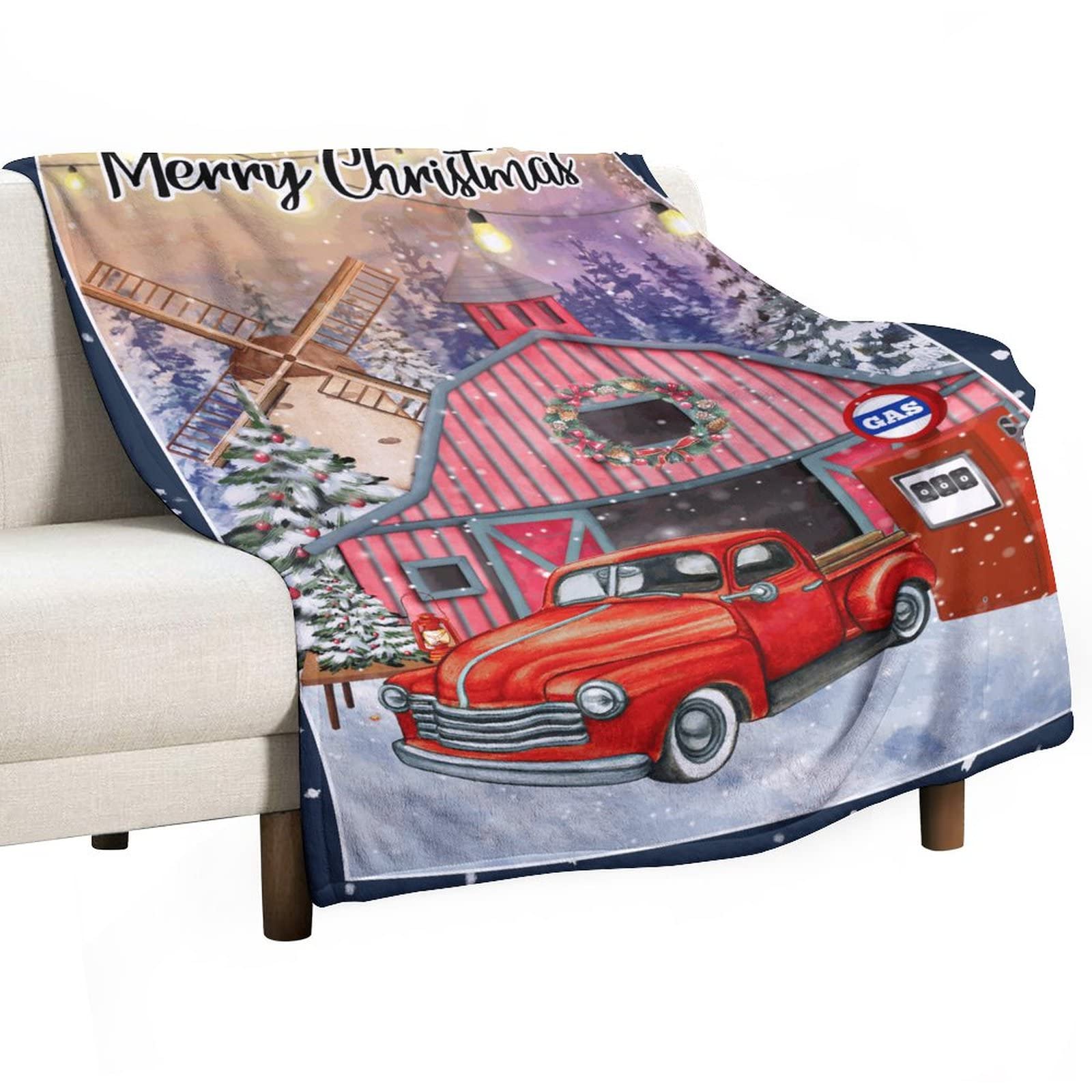 Plaid de Noël gnomes souvenir original couverture chaude pour adulte