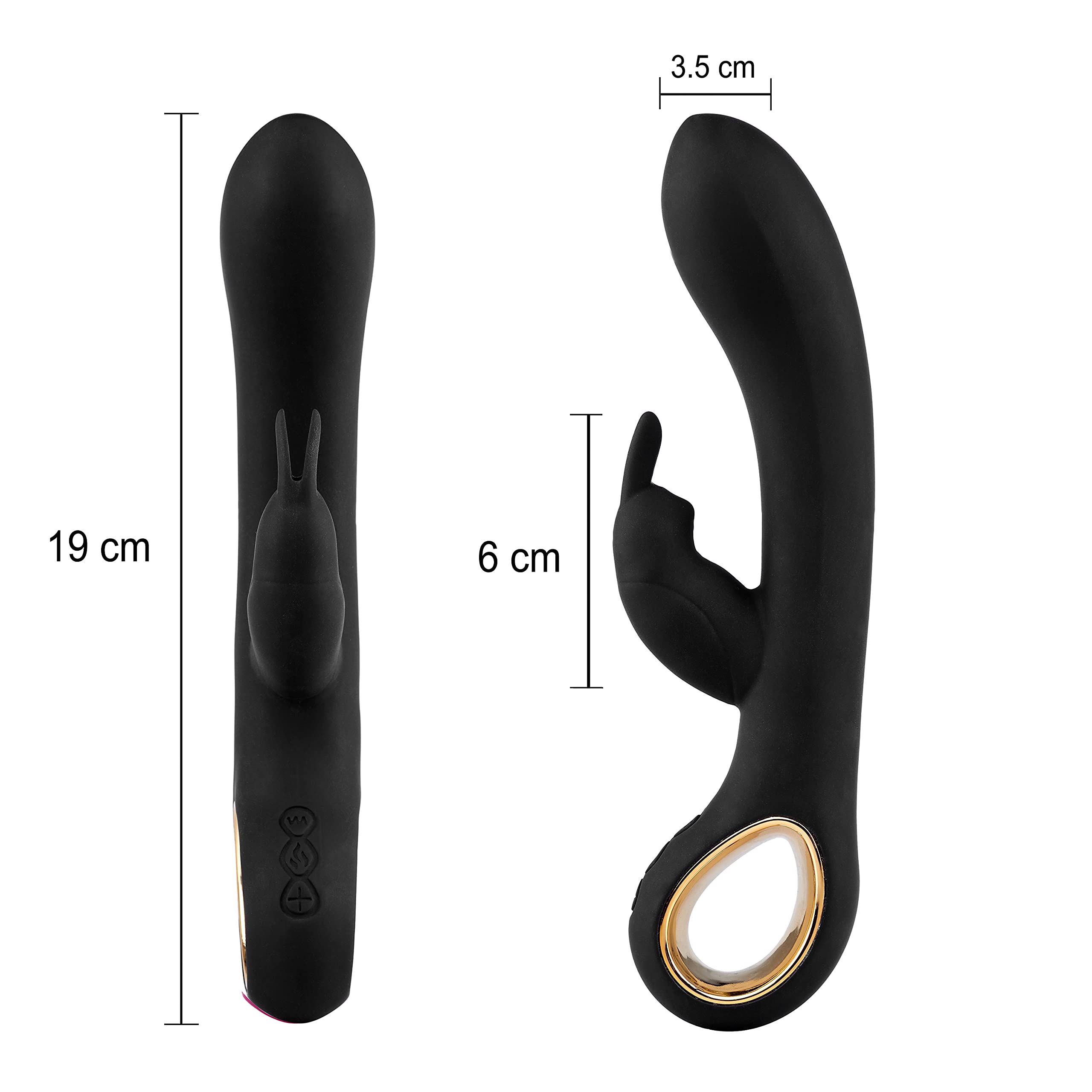 HUGBOX BUNNY Vibrador Conejito 50 programas, Estimulador Punto G, Juguete Sexual Mujer, Juguete Erótico, Sex Toy, Consolador, Función Calor. Silencioso, Suave y Potente