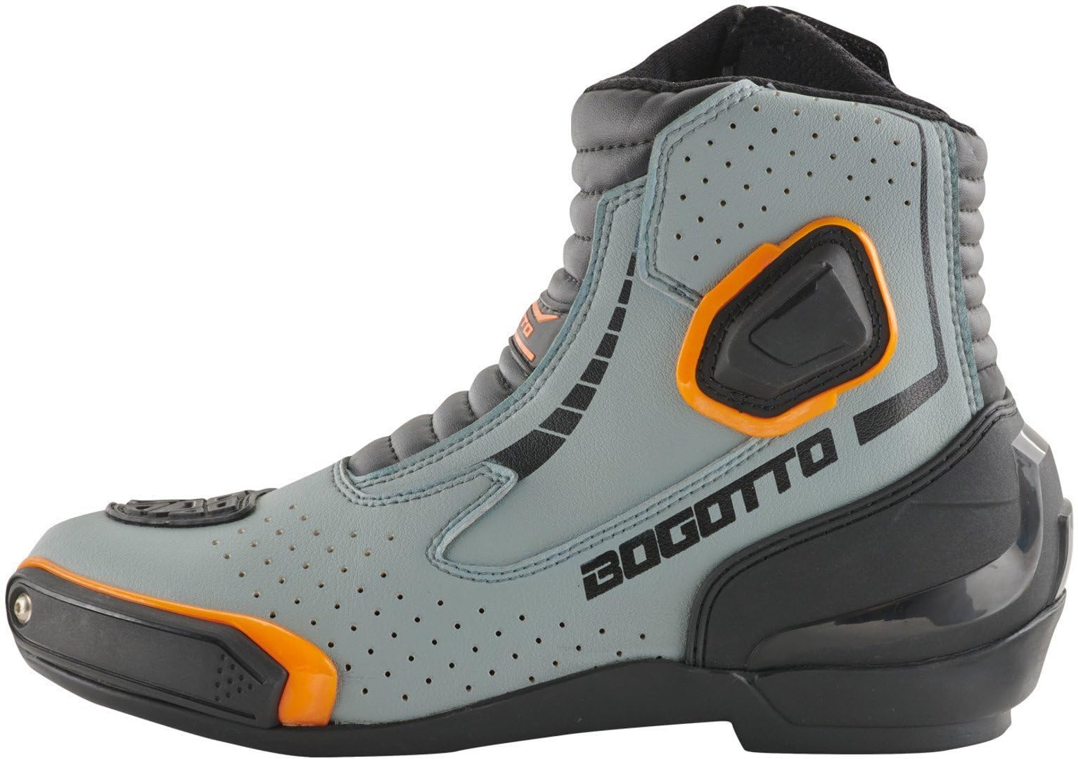Bogotto Cartagena Stivali da moto traforati, grigio/nero/arancione, 38