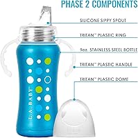 Vista 5 de Ultimate - Vaso para beber de acero inoxidable Vaso aislado de 9 onzas para niños pequeños que aísla más de 10 horas Sin fugas, silicona