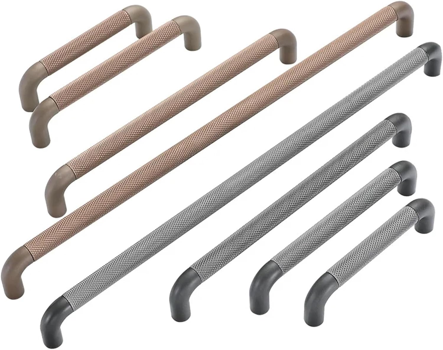 American Simple Knurled Kitchen Cupboard Cabinet Pulls Furniture Handle for Chest of Drawers Wardrobe Cabinet Knobs and Handles 1Pcs (Color : Coffee 96mm)