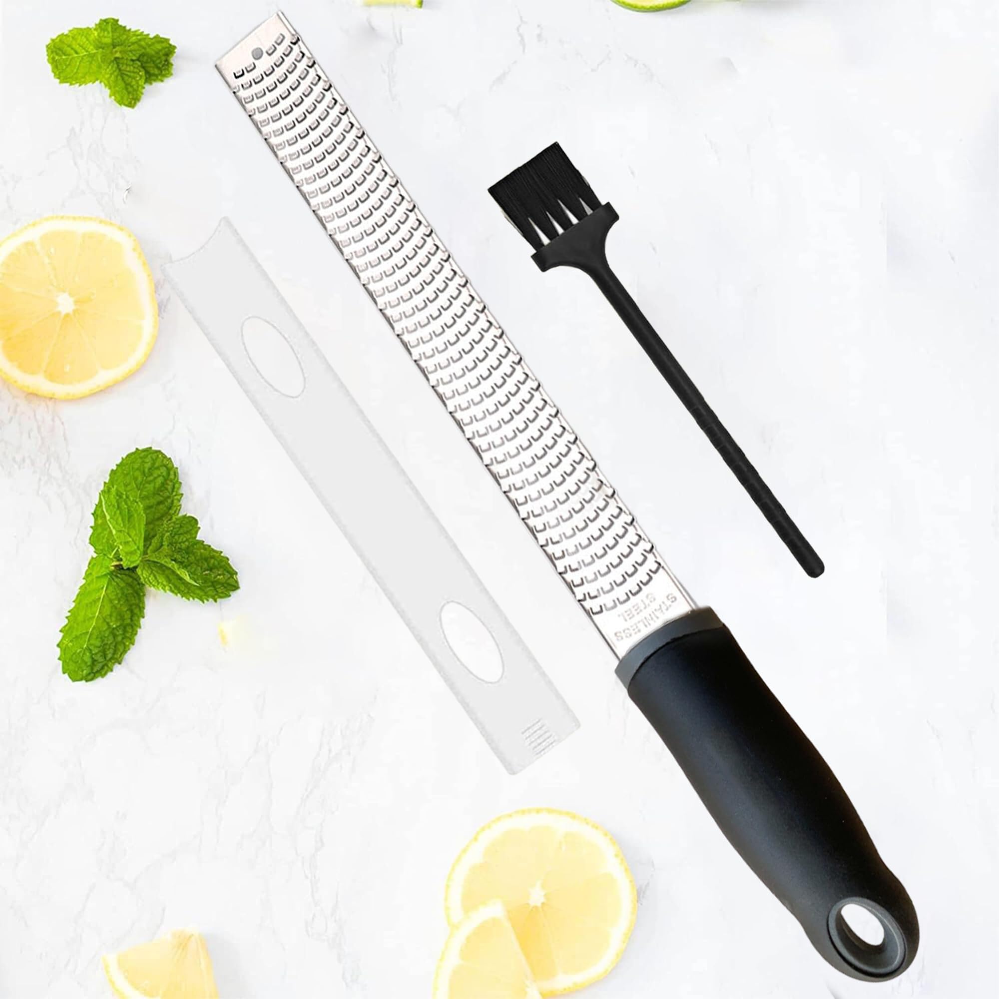 Premium Kitchen Lemon and Parmesan Cheese Zester, Versatile Spiralizer for Fruits, Vegetables, Garlic and Citrus Finest Food Shredder and Peeler, Essential Zesting Tool for Culinary Enthusiasts