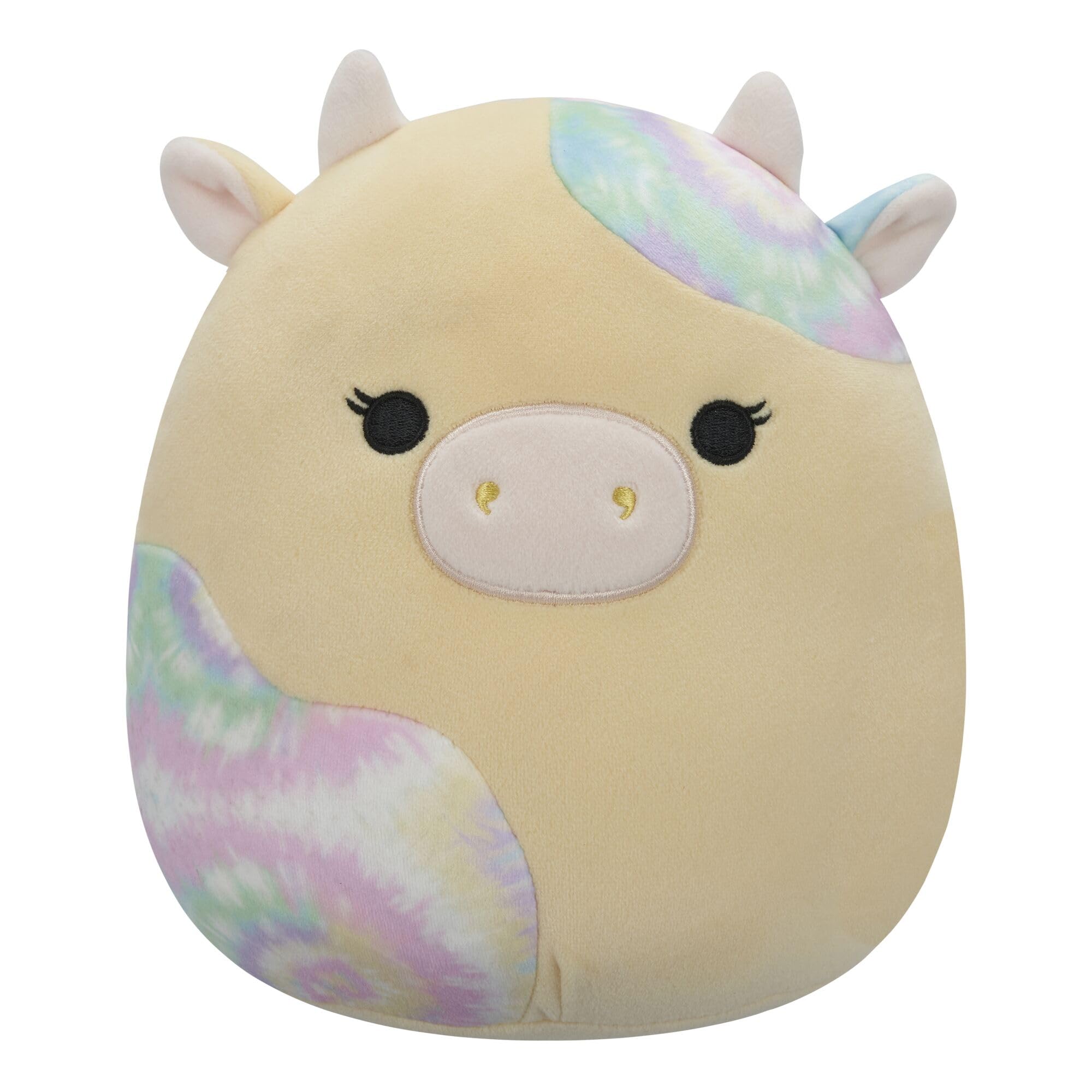 Squishmallows Original 7.5-Inch Rina the Yellow Cow with Tie-Dye Spots - Official Jazwares Plush