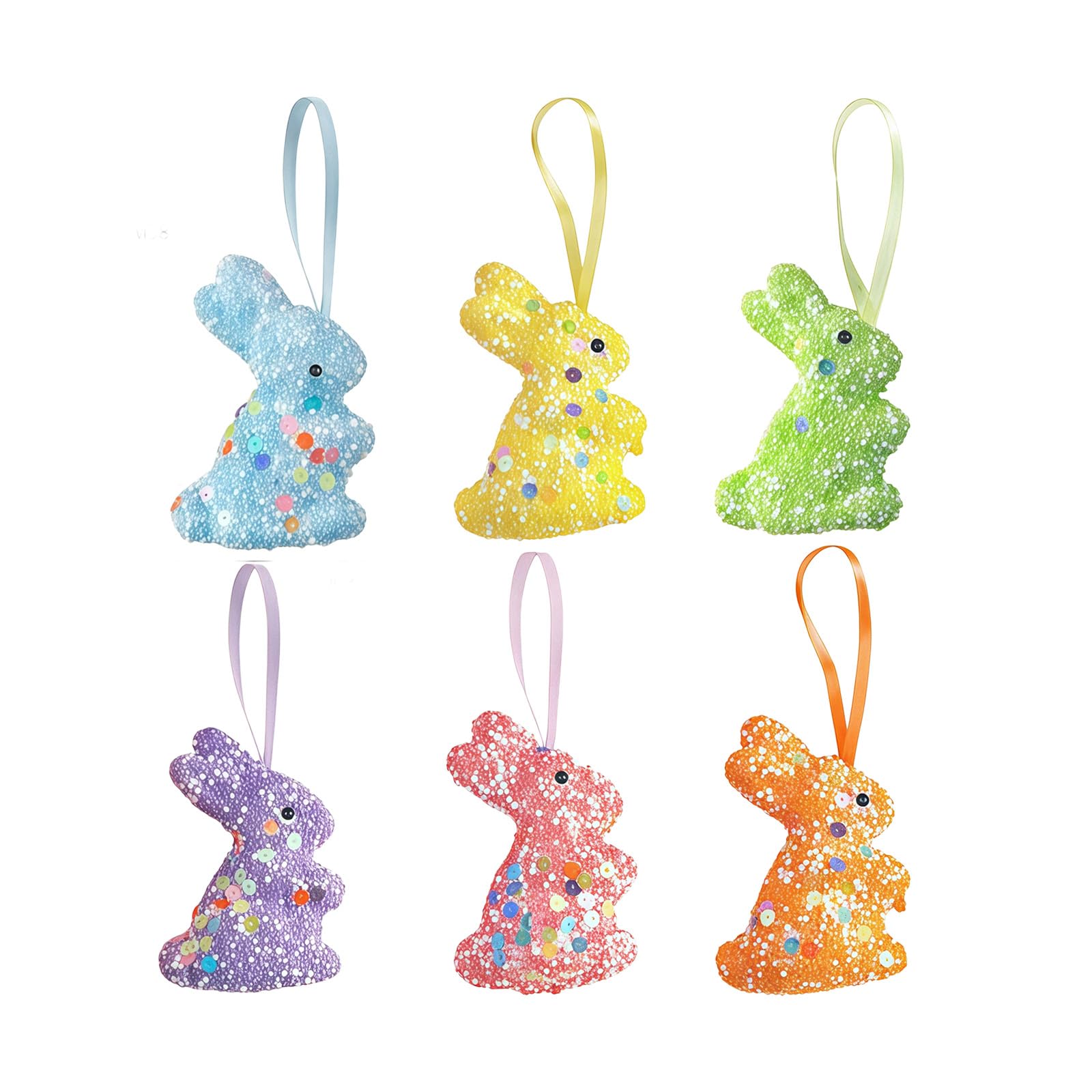 Piceioep 1Set Easter Party Decorations with Foam Rabbits and Carrot Hanging for Celebration Simulation Carrot Ornament