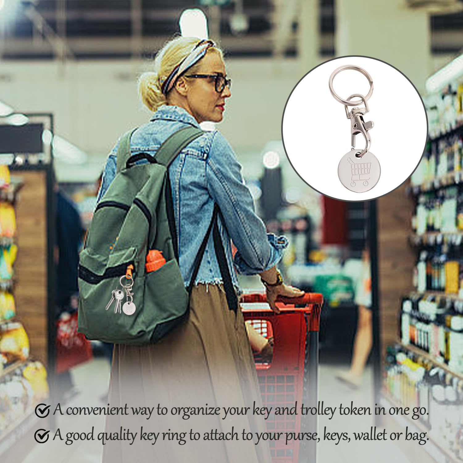 Porte Clés Jeton De Caddie Marraine - Cadeau Humoristique - Angora