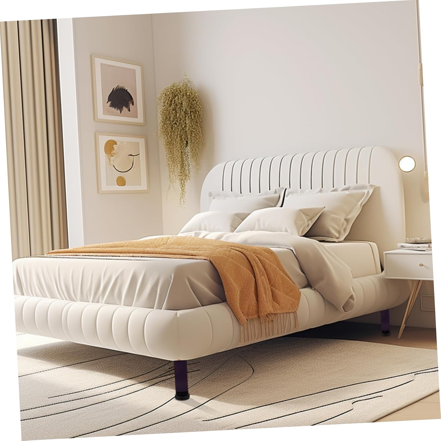 Levemolo 4pcs Twin Bed Frame Support Height-Adjustable Bed Frame Slats Heavy Duty Legs
