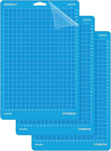 DOOHALO Alfombrilla de corte para Cricut Joy Xtra, paquete de 3 alfombrillas de repuesto de variedad de agarre estándar, agarre ligero, agarre fuerte