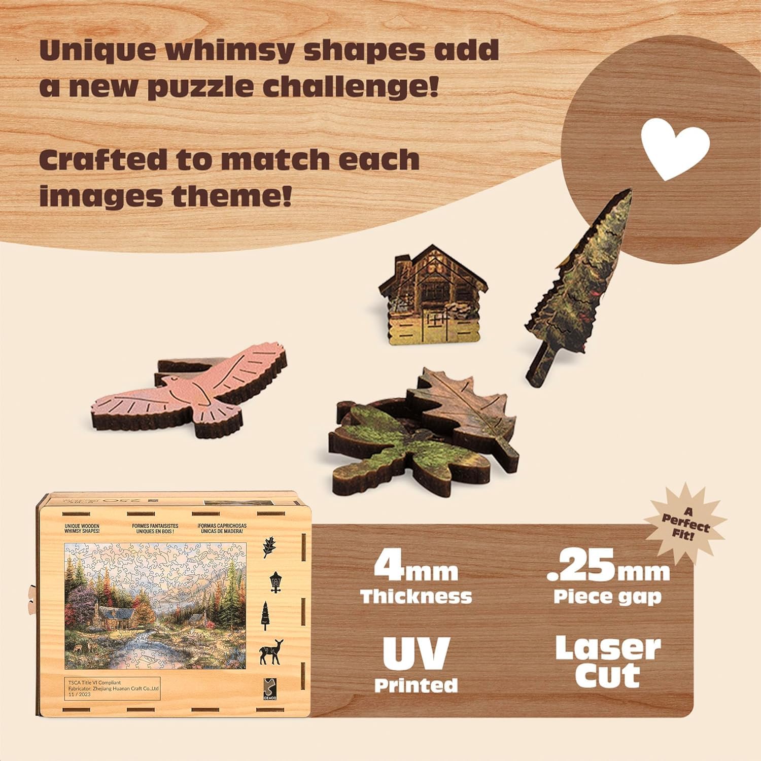 Buffalo Games - Rompecabezas de Madera Sierra Paradise para Adultos, Piezas de Rompecabezas de Corte caprichoso, a Partir de 14 años
