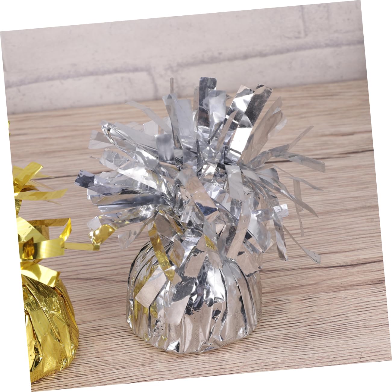 Pesetti per Palloncini 12 Pezzi in Calcestruzzo Oro e Argento | 6 Dorati e 6 Argentati, per Festa di Capodanno e Matrimonio, Accessori per Palloncini
