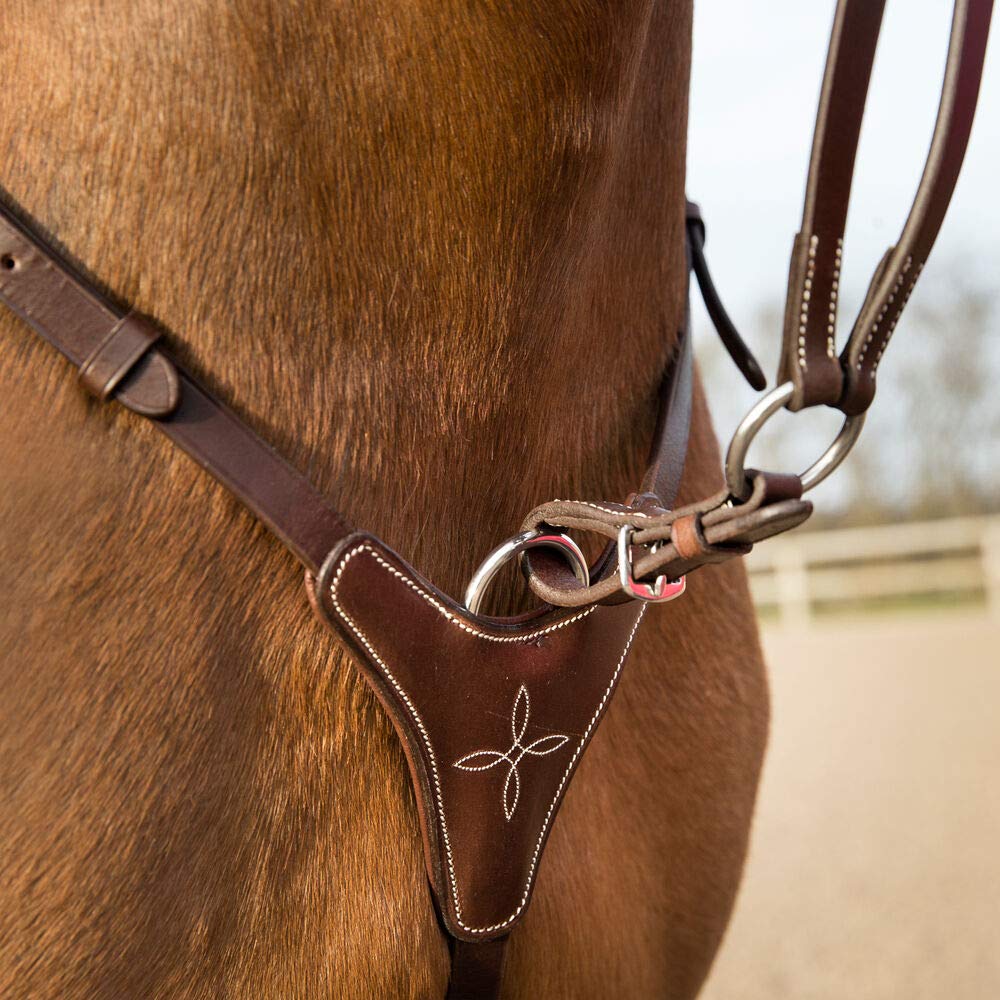 HORZE Adjustable 3-Point Breastplate - Tan - Pony