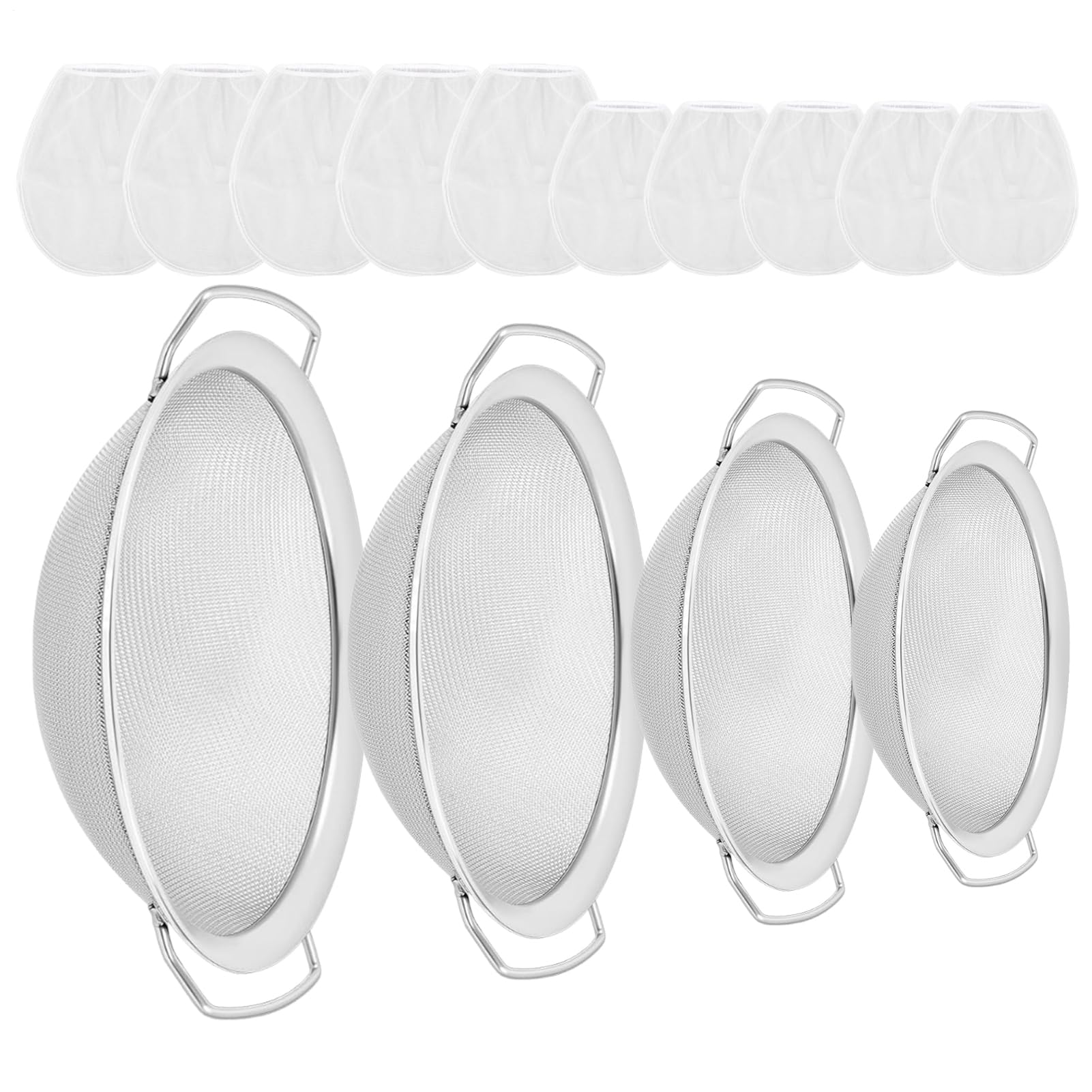 Filtre À Peinture Ensemble De 4 Tailles Acier Inoxydable Entonnoir Double
