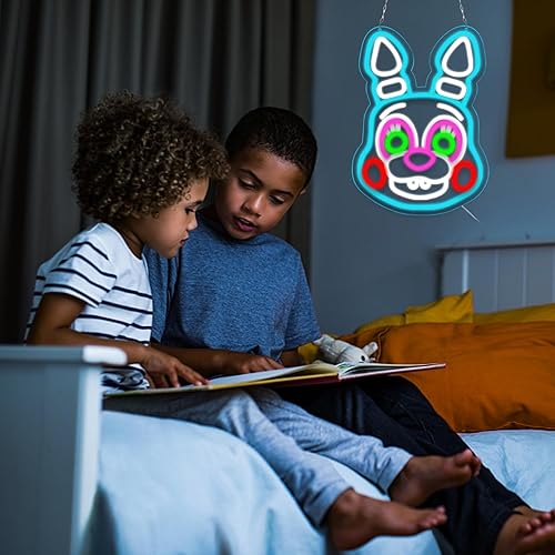 Miniatura 72 de Freddy - Letreros de neón para decoración de pared, luces LED de neón para dormitorio, cumpleaños, regalos de Navidad para niños, adaptador de Cinco