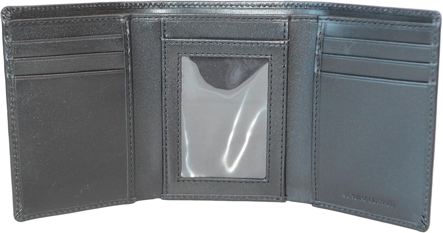 Trifold Premium Leather Wallet for Men with RFID Blocking (Black) - Image 2