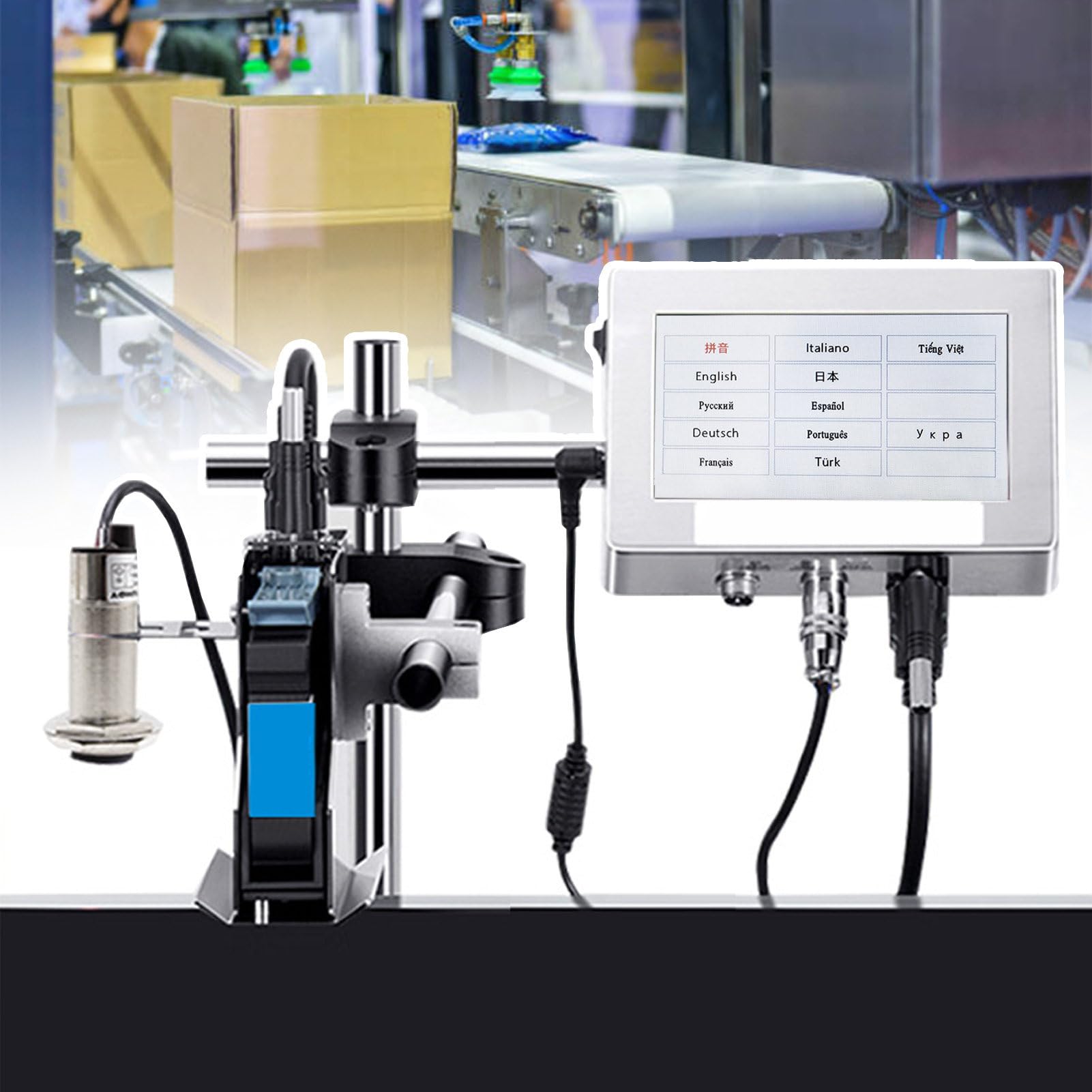 Codificatrice automatica con supporto multilingue per applicazioni di etichettatura industriale