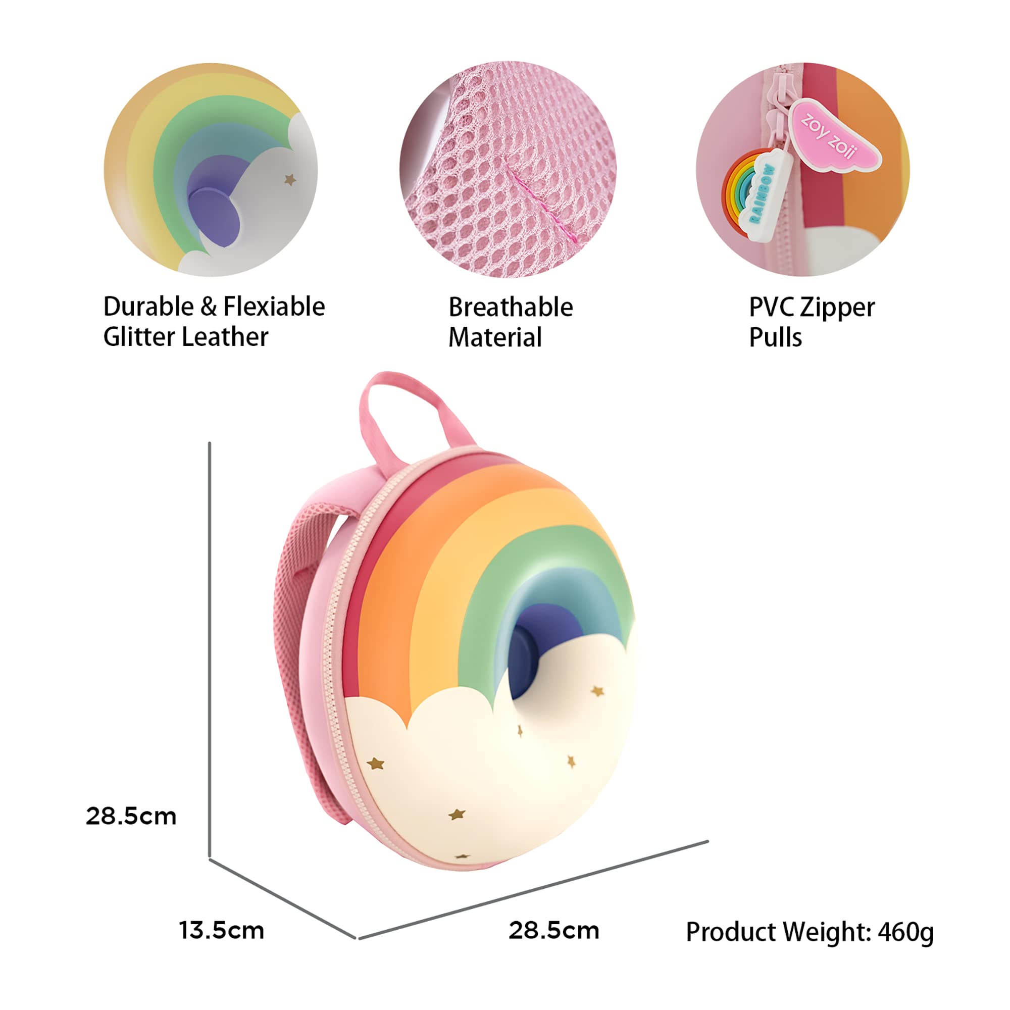 Zoyzoii Zaino per Bambini - Zaino Asilo Bambino Animale Scuola Borsa Zainetto Bambina da 2 a 8 Anni Idee Regalo per Ragazza e Ragazzo per Compleanno,Nuovo Semestre,Viaggi