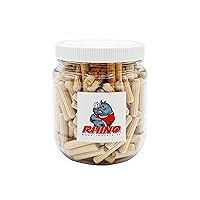 Vista 32 de 3/8" x 2" - Paquete de 500 pasadores de madera - Secados al horno, estriados y biselados (3/8" x 2", 500 unidades)