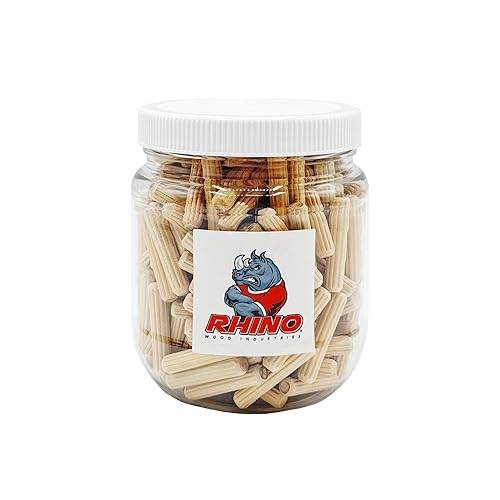 Vista 40 de 1/4" x 1" - Paquete de 500 pasadores de madera - Secados al horno, estriados y biselados (1/4" x 1", 500 unidades)