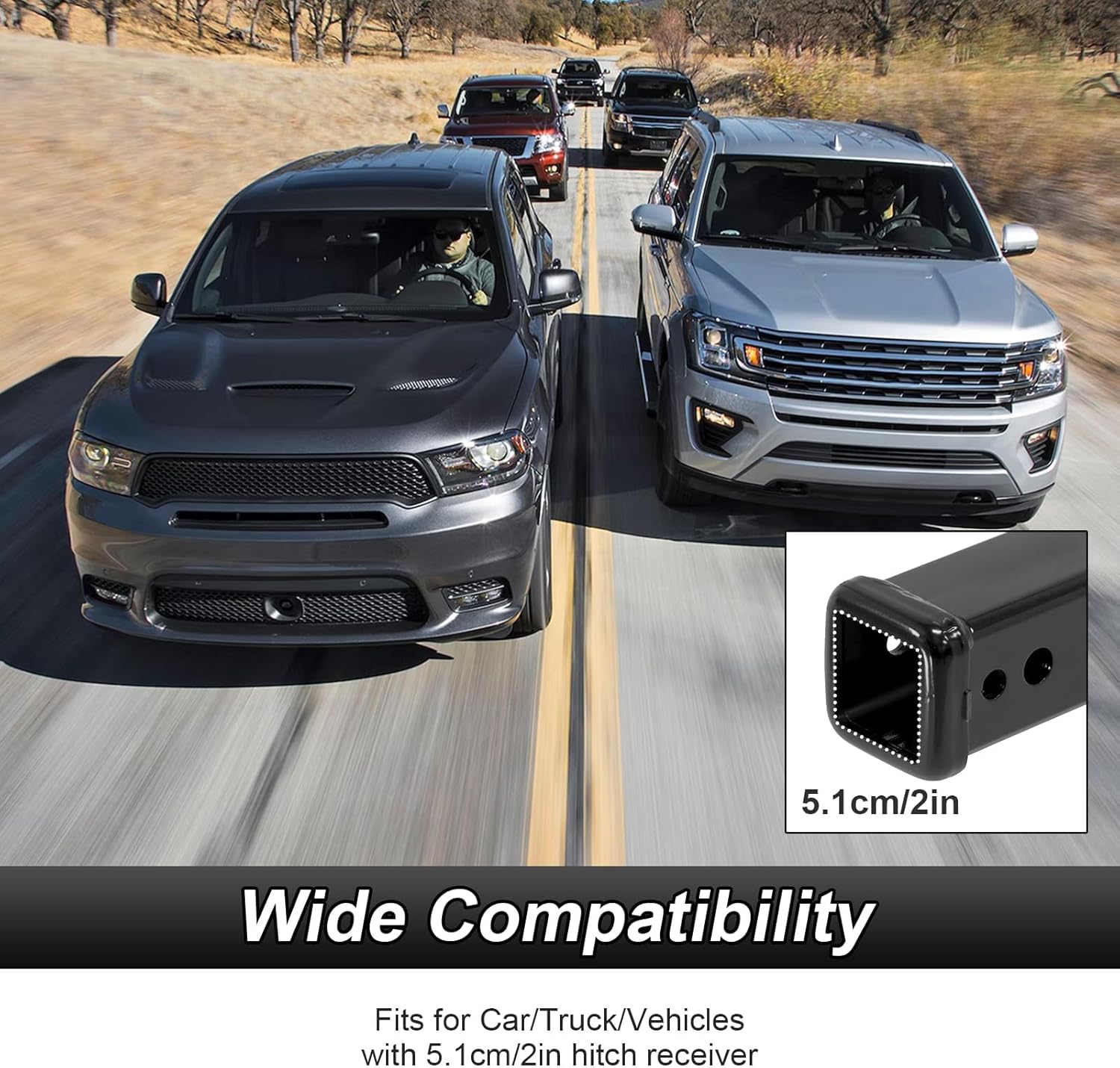 Towing Hitch Step No Slip for 2 Inch Receiver, Rear Bumper Guard Trailer Steps Compatible with Car/Truck/Vehicle