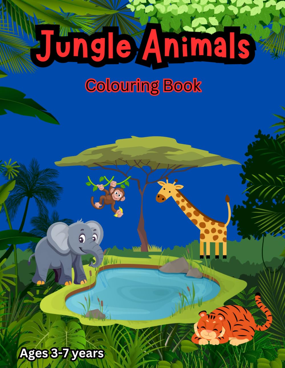 Jungle Animals Colouring Book