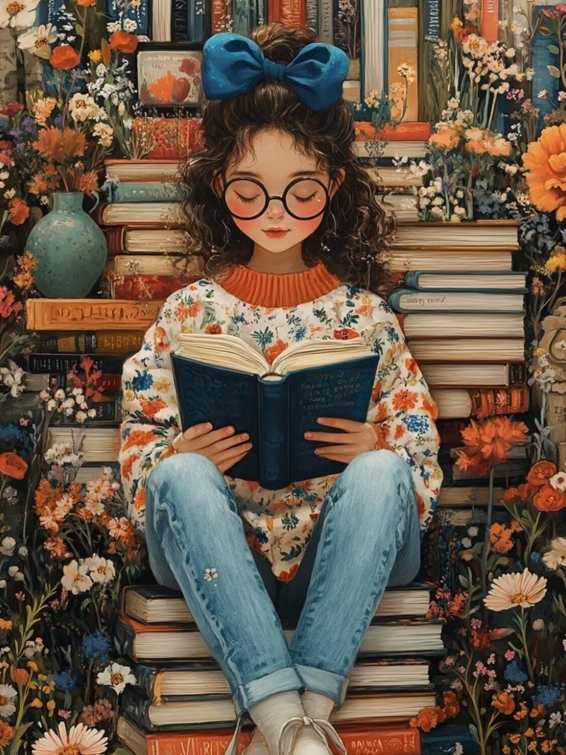 Diamond Painting XXL Mädchen für Bastelset Kinder ab 6 Jahre, Diamond Painting Bücher, 5D DIY Diamant Malerei Bilder Stickerei Set, Dimond Kristall Handwerk Geschenke für Zuhause Deko 70x90cm S-197