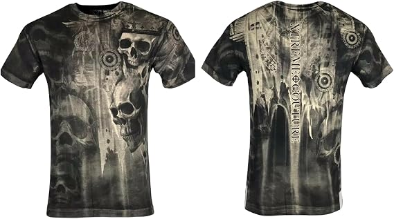 Xtreme Couture by Affliction Mens T-Shirt Deaths GRIN Skulls Biker Gym S-4X $40