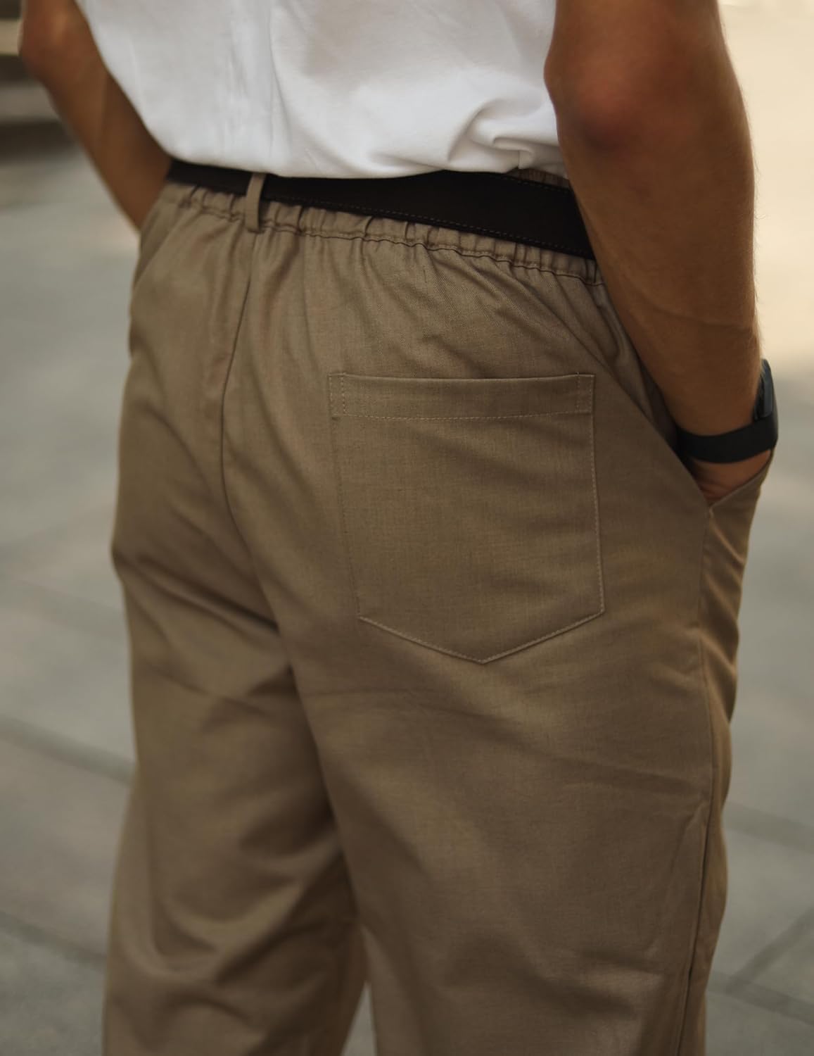 COOFANDY Mens Casual Chino Pants Classic Fit Stretch Wasit Khaki Trousers Business Casual Dress Pants - Image 2