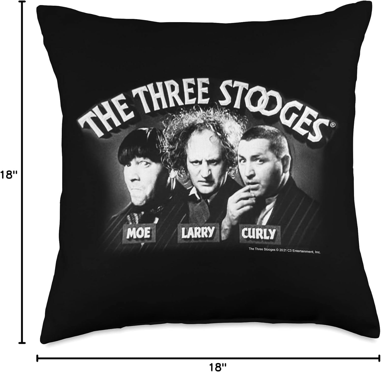 The Three Stooges Opening Credits Logo Throw Pillow