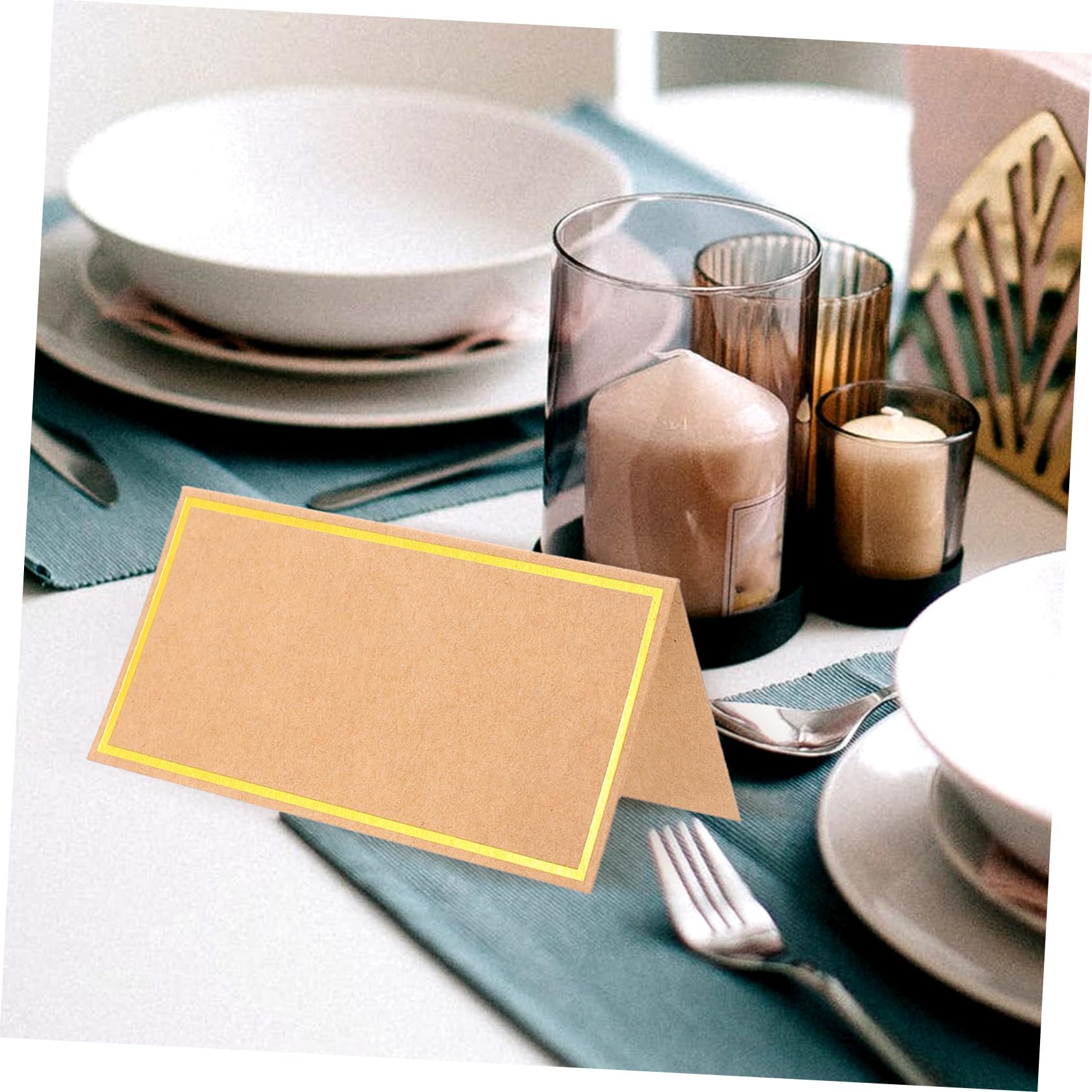 NUOBESTY 150stücke Hochzeit Platzkarten Blanko Hochzeitsdekoration Mit Goldprägung Mehrzweck Tischkarten Für Feiern Partys Und Bankette Elegante Namensschilder Aus Kraftpapier