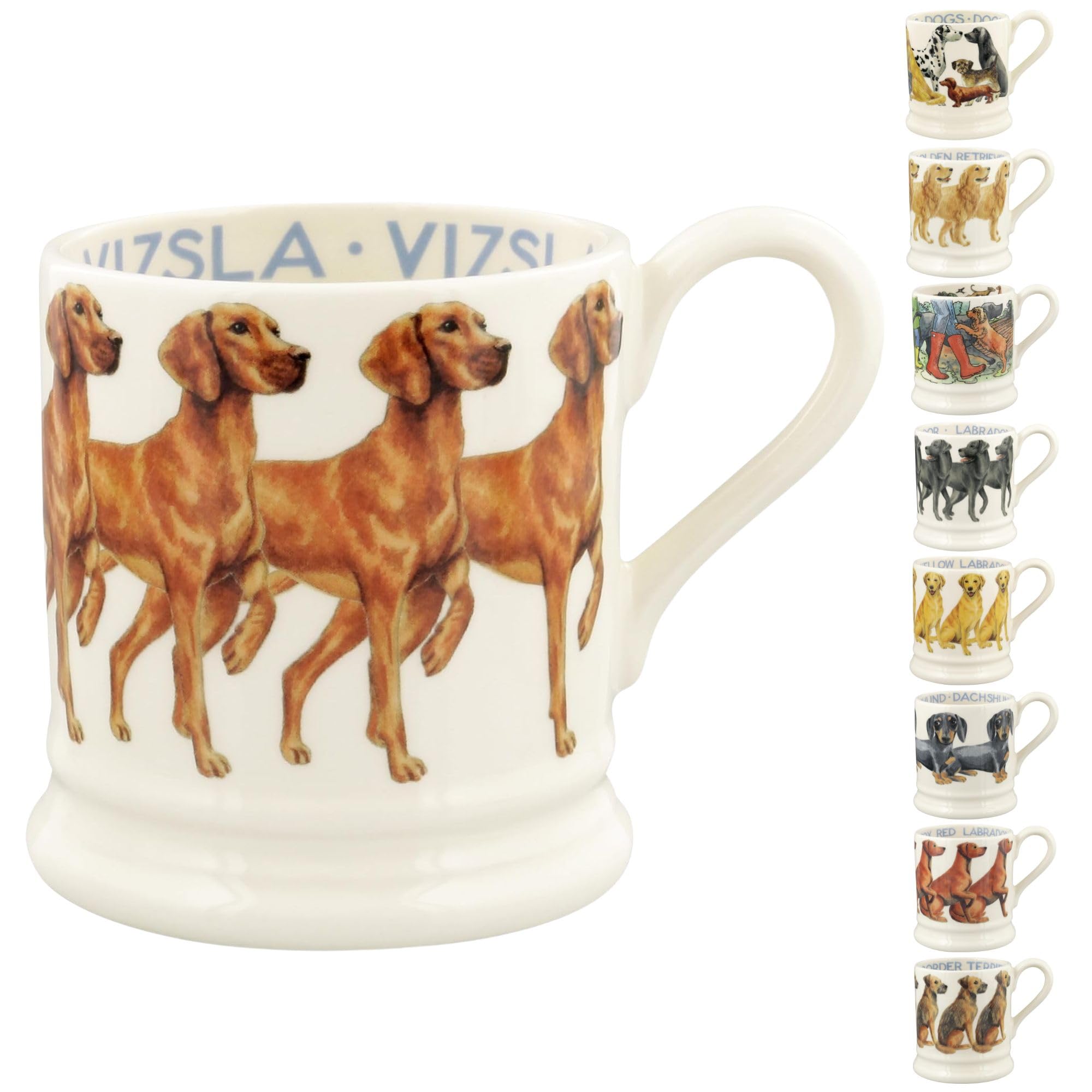 Mug: 1 x 300ml Emma Bridgewater Vizsla 1/2 Half Pint Mug, Ceramic