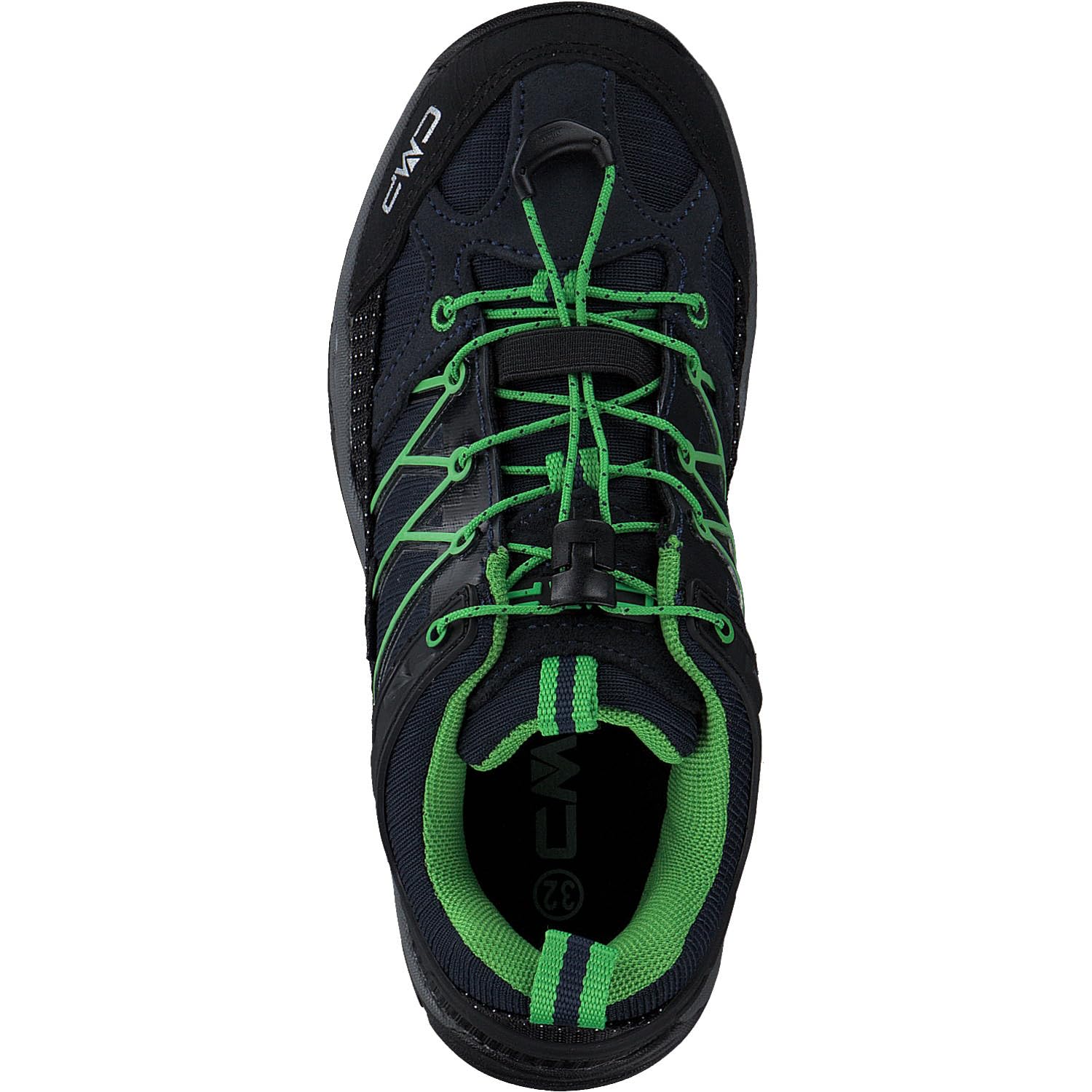 CMP Kids Rigel Low Trekking Shoes WP, Zapatos de trekking Unisex niños, Negro azulado Lagarto, 39 EU