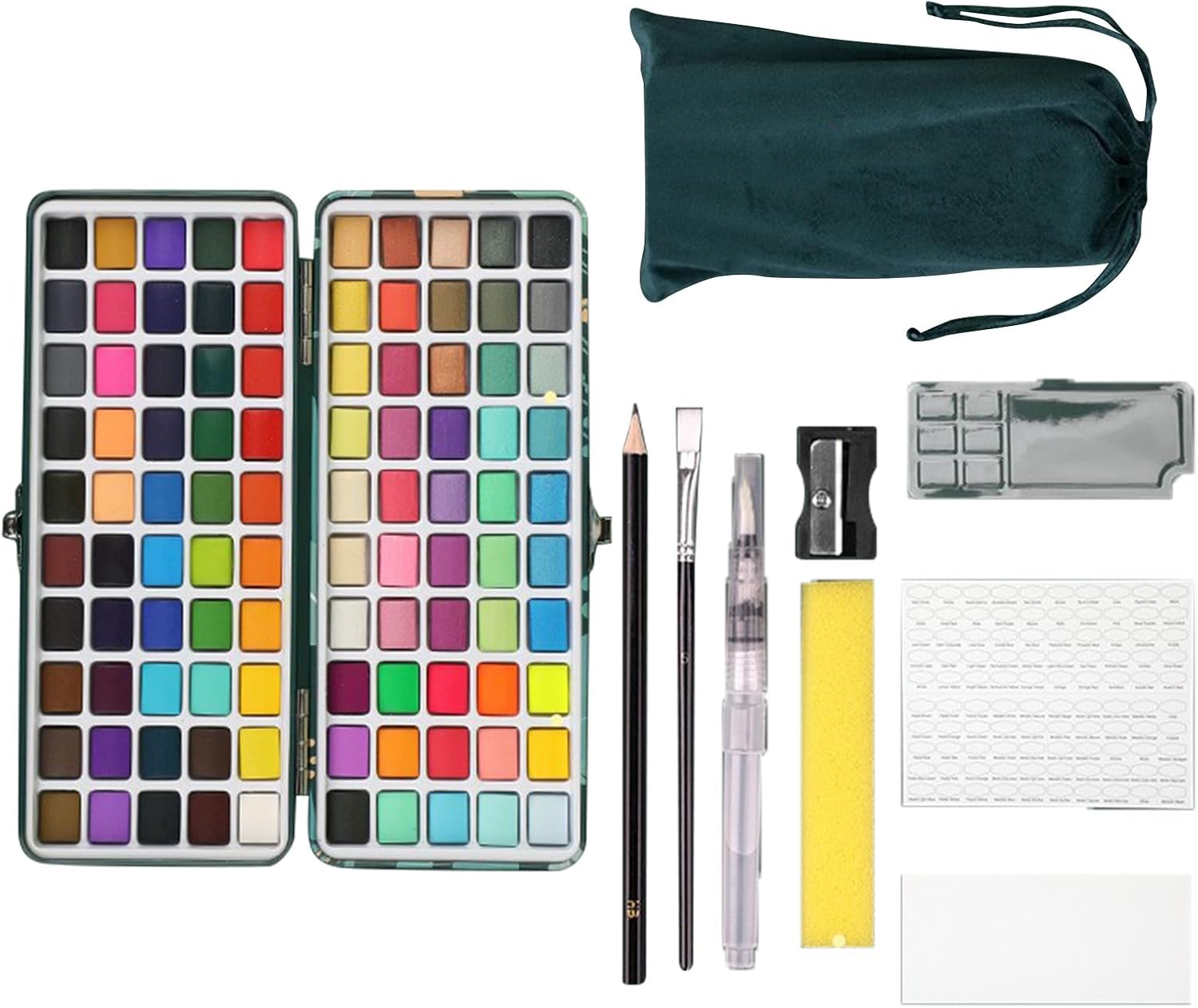 40/50/100 Colors Solid Watercolour Paint Set Pearlescent Pigment Drawing Supplies Easy to Use for Artists and Student