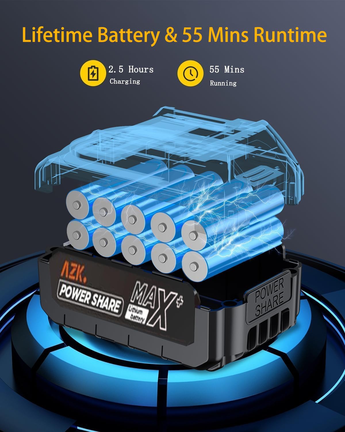 TOBZMONO Car Vacuum Portable Cordless,36500Pa High Power Suction & Blower,Wireless Handheld Vacuum Cleaner for Car, Home, Office, Pet