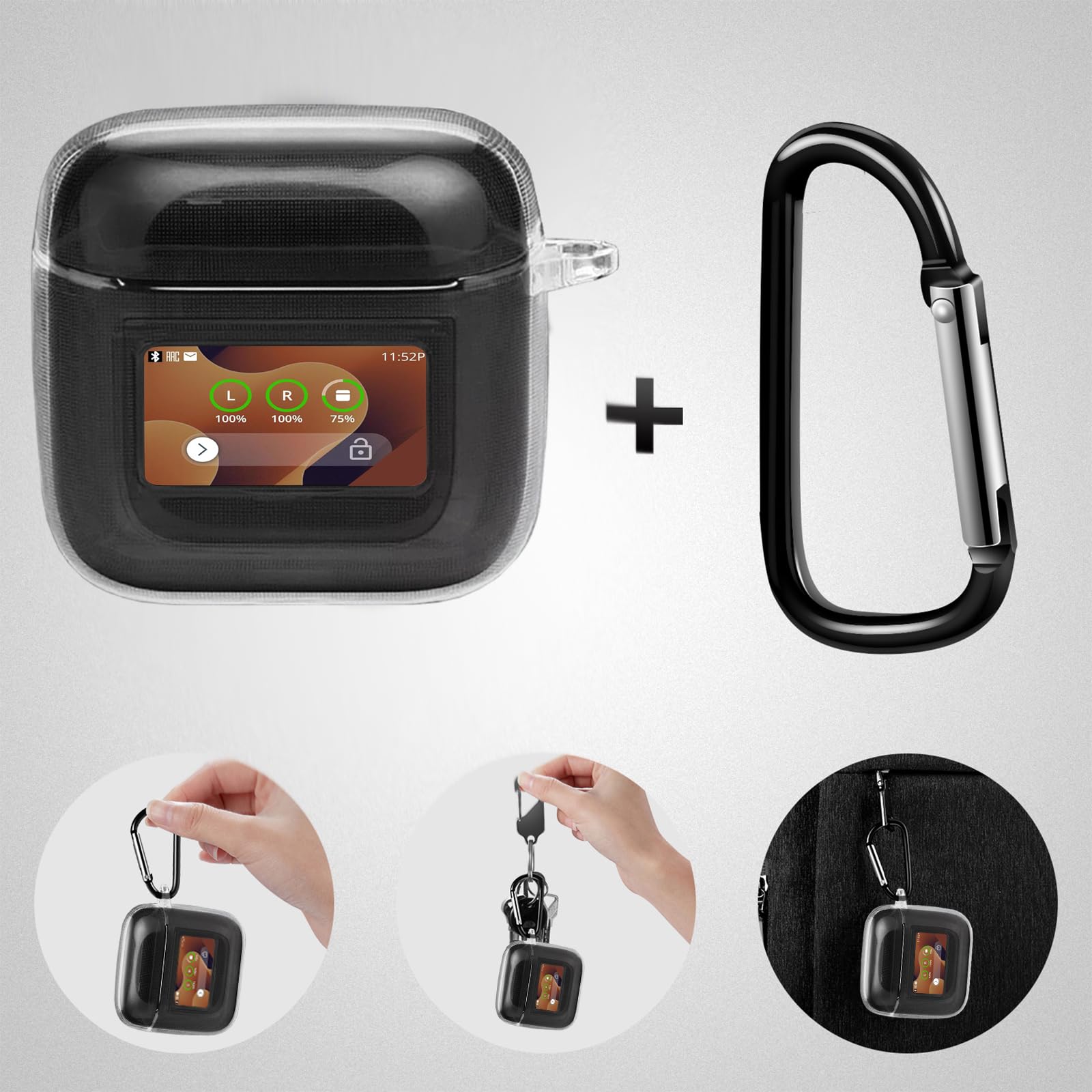 JBL Tour Pro3 ケース、画面フィルム付き Amazon | [TALENANA] for JBL TOUR PRO 3ケース クリア 【保護フィルム