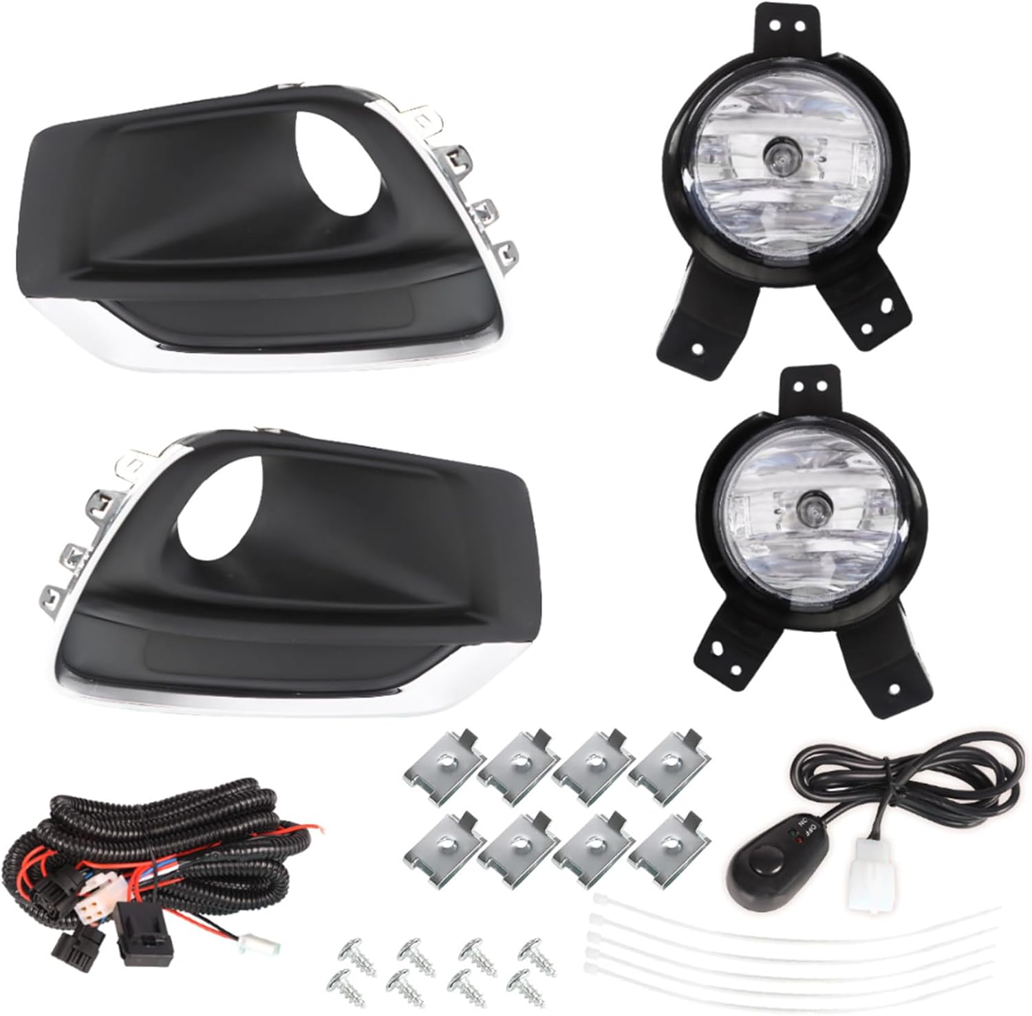 WFLNHB Left and Right Fog Lights Repalcement for Trax 2017 2018 Fog Lamp Clear Lens with Wiring Kit GM2592325 GM2593325