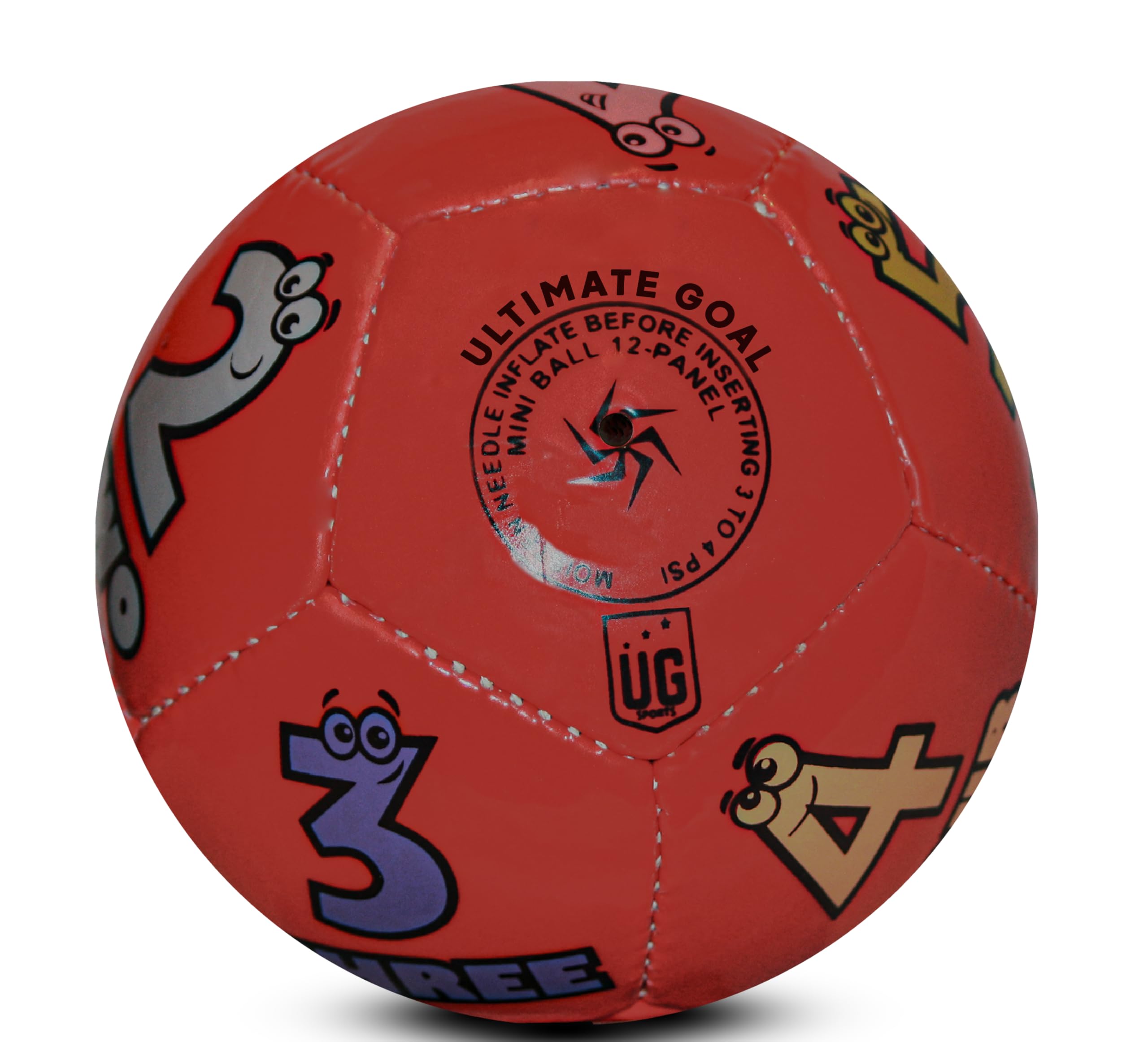 UG Sports Home Play Red Number & Alphabet Print Kids Football | Educational for Indoor and Outdoor | Attractive Graphics - Size 1-image-16