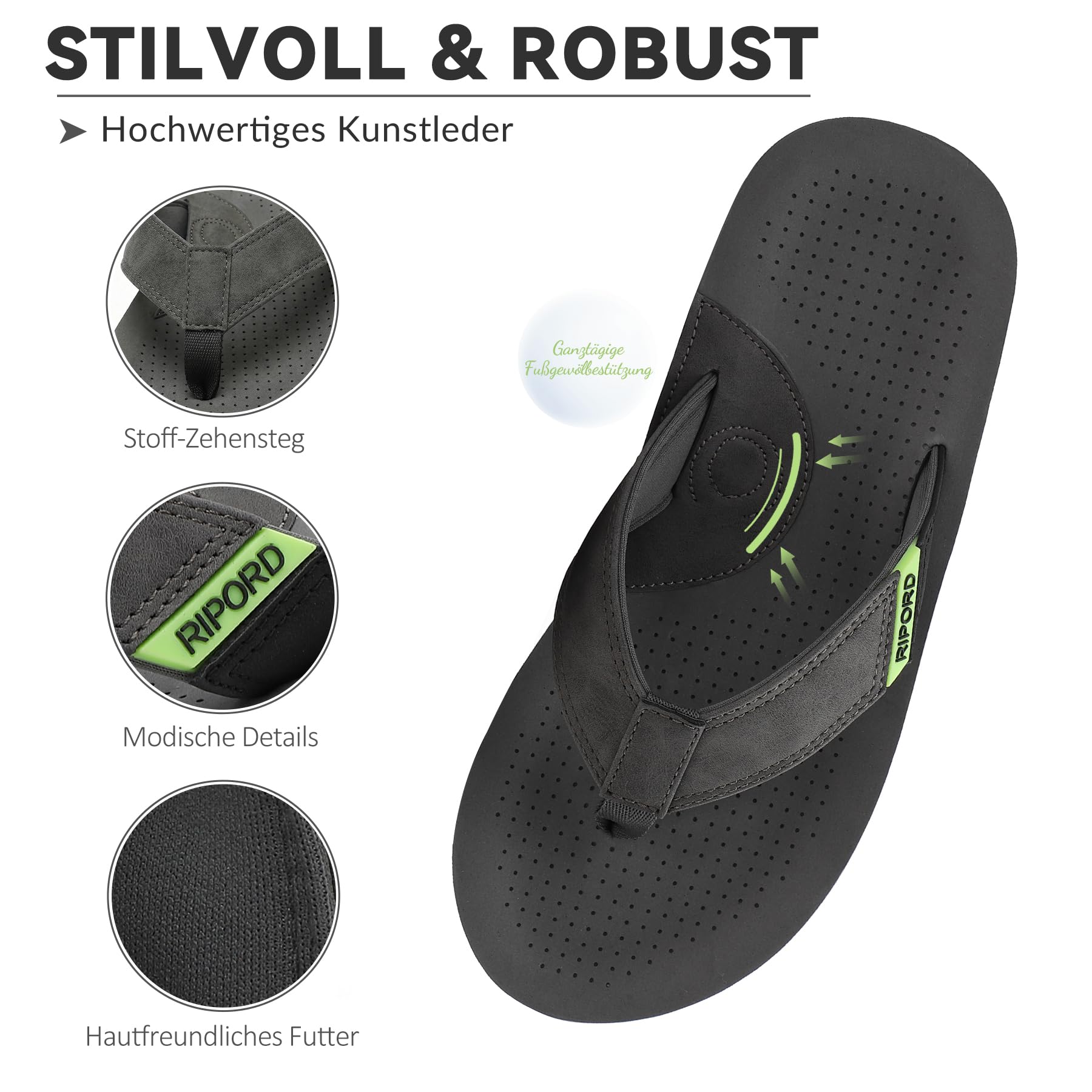 Herren Flip Flops Zehentrenner Bequeme Sandalen 41-46 EU