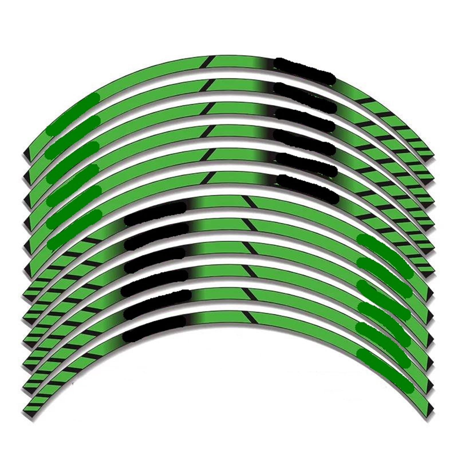 Motorcycle Rim Stickers for Kawasaki ZX-10R ZX10R Cool Reflective Stickers Waterproof for Motorcycle Wheels(002)