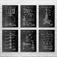 Vista 4 de Juego de 6 pósteres de patente de tambor (8 x 10), regalo de baterista, arte de estudio de grabación, regalo de músico, decoración de batería