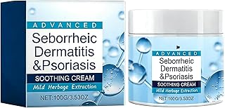 Advanced Seborrheic Dermatitis & Psoriasis Soothing Cream, Scalp Treatment with Mild Herbal Extraction, Dandruff Control and Moisturizing Relief, 100g/3.53oz