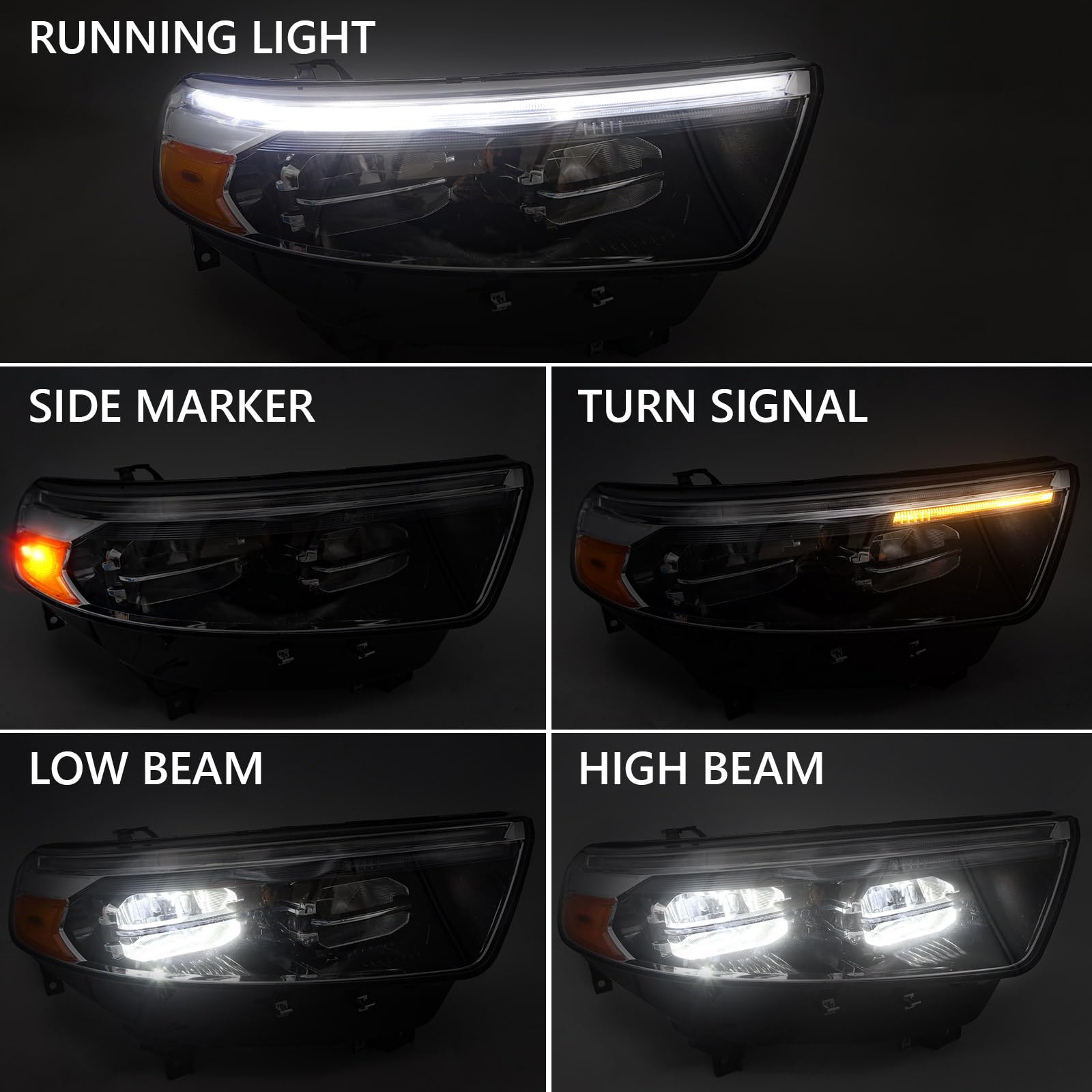 Amazon.com: FIONE LED Headlight Assembly Compatible with Ford