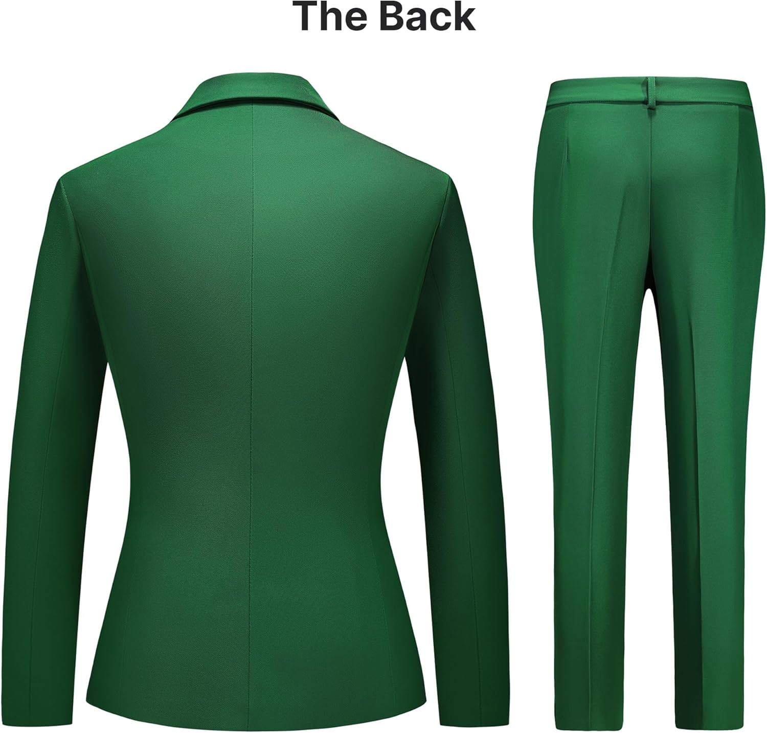 Women's Business Solid Suit 2 Piece Slim Fit Classic Blazer Pants Set for Women Formal Office - Image 4