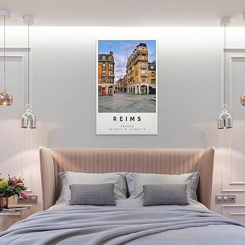 Miniatura 8 de Reims Poster Bunter Druck, Reims Wandkunst, Reims Foto Dekor, Reims Geschenk Reisedruck, Poster for Room Aesthetics Canvas Wall Art Poster And Print