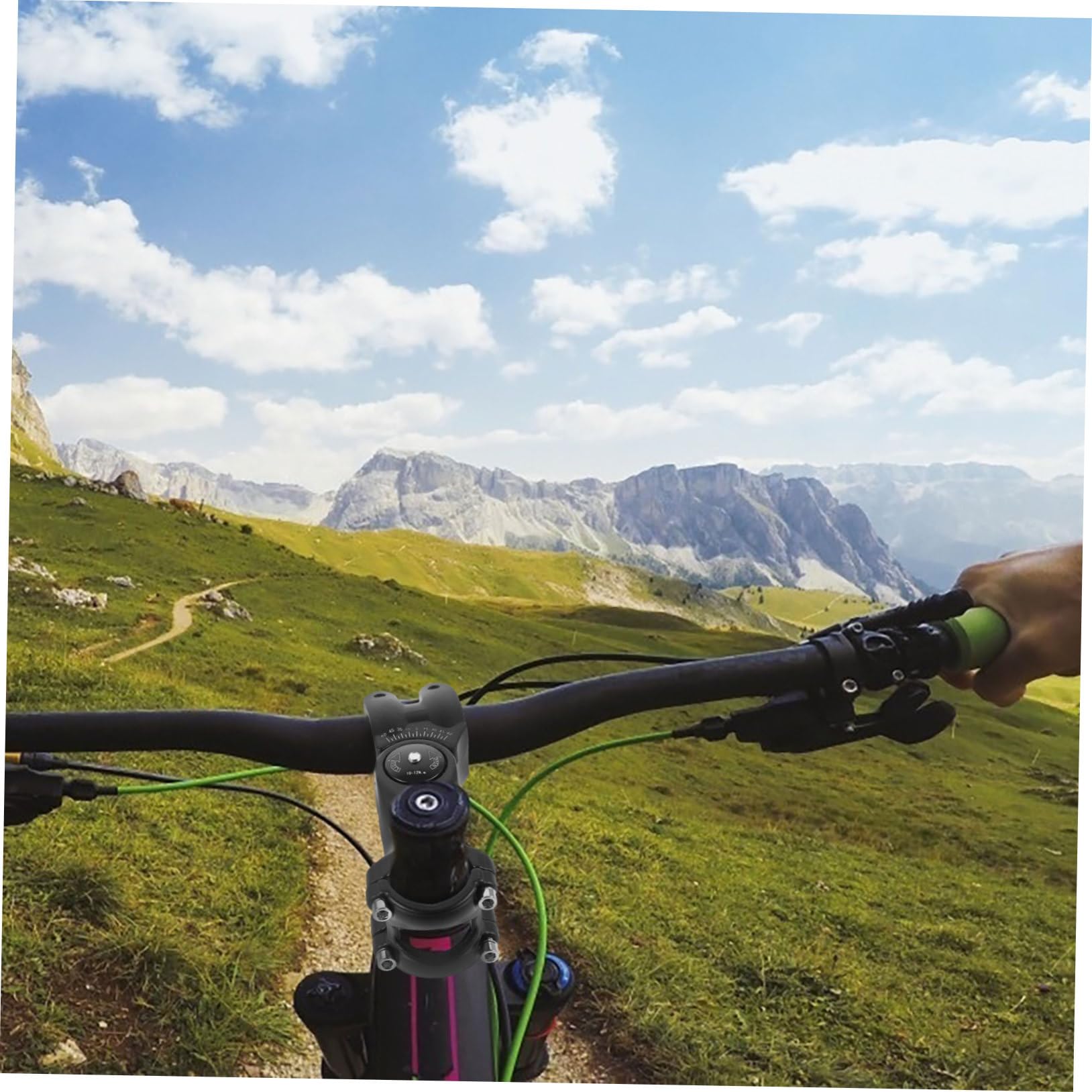 ifundom Potence VTT Léger Tige De Vélo De Montagne Potence De Guidon Réglable Lumière Tiges Monter Ergonomique Rehausseur De Guidon Éleveur Étendu Alliage D'aluminium Black