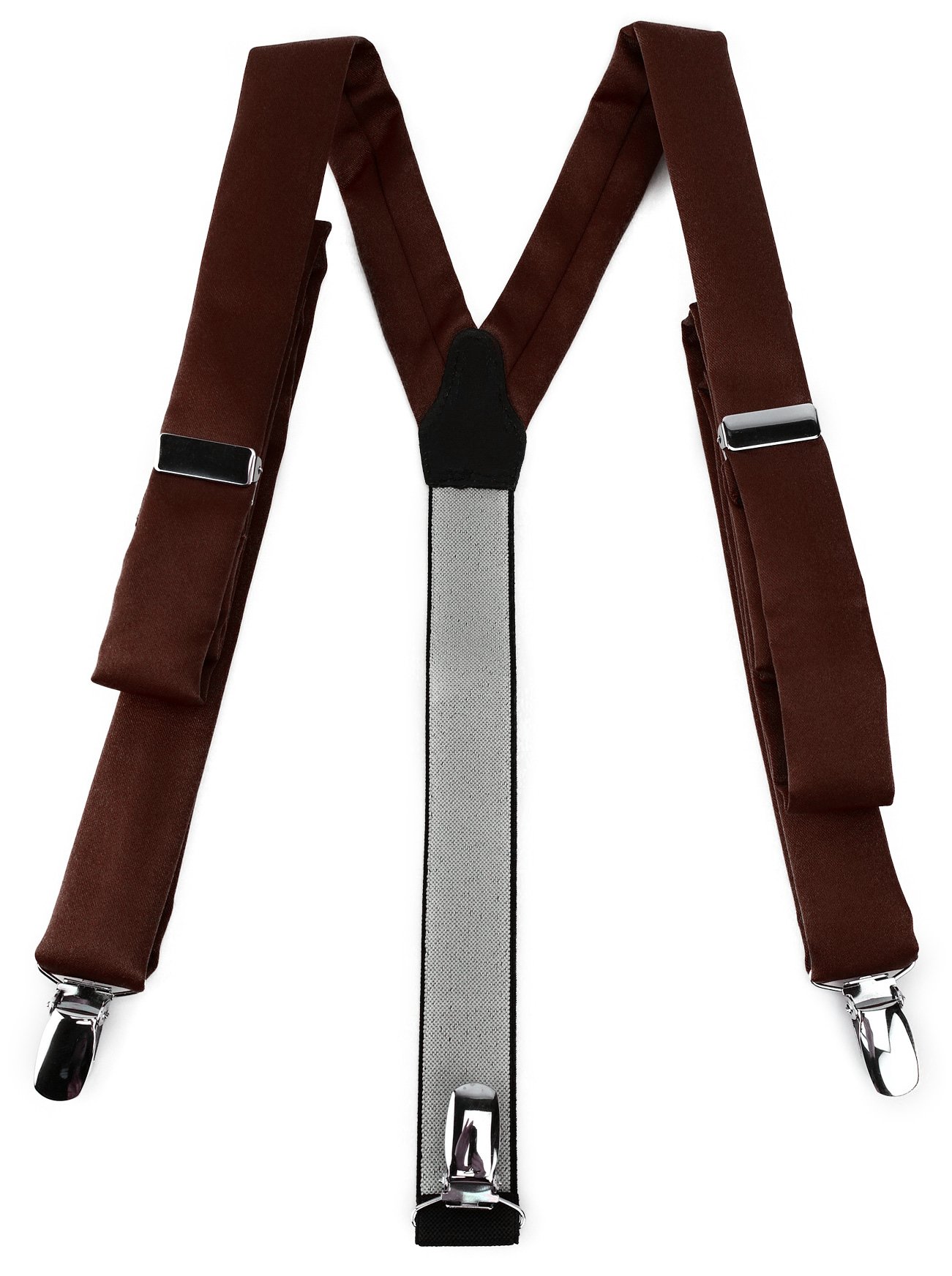 TigerTie Men's Plain Braces - Brown - One size